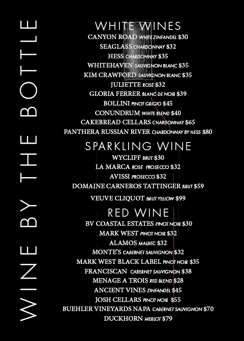 Wine by the bottle