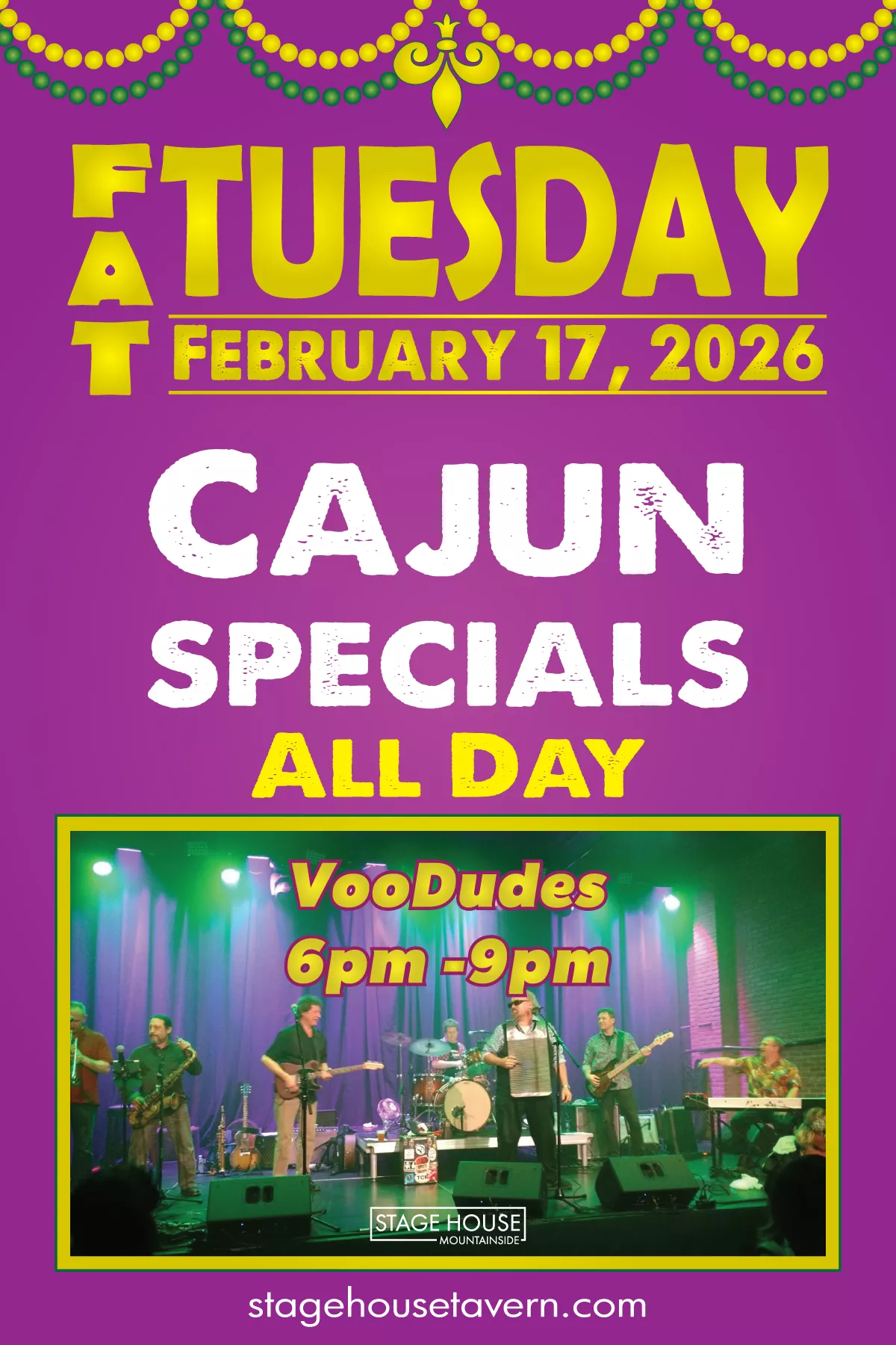 Fat Tuesday Mardi Gras Specials in Mountainside