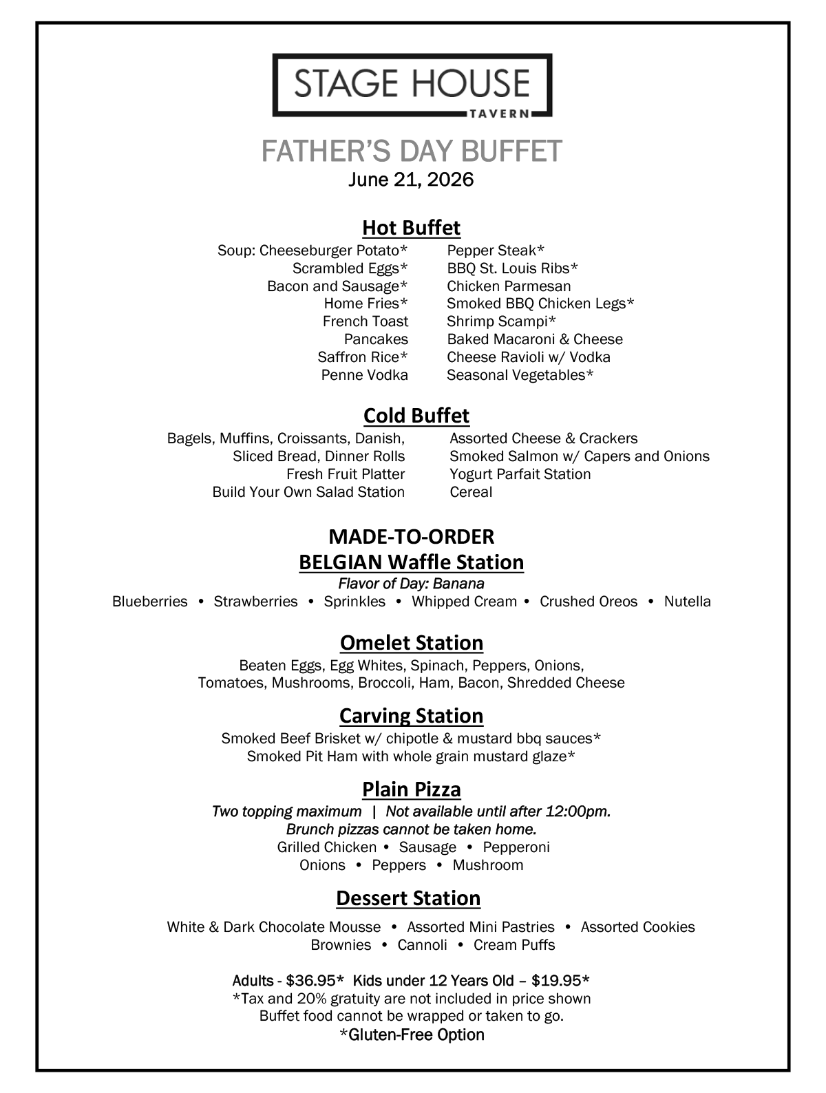 Unlimited Brunch buffet in Mountainside NJ