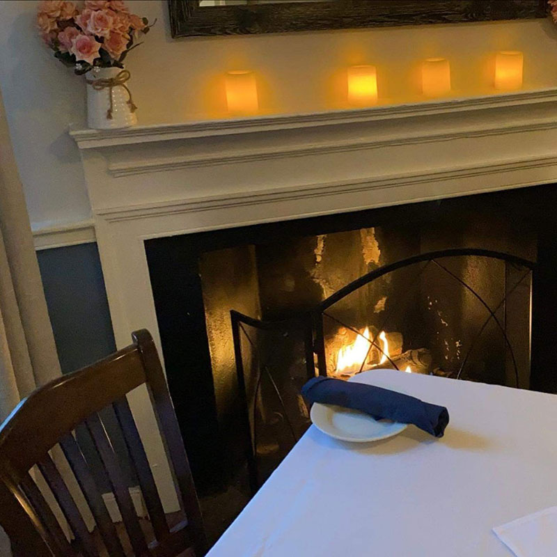 fireplace at the Historic Stage House Inn - Scotch Plains, NJ