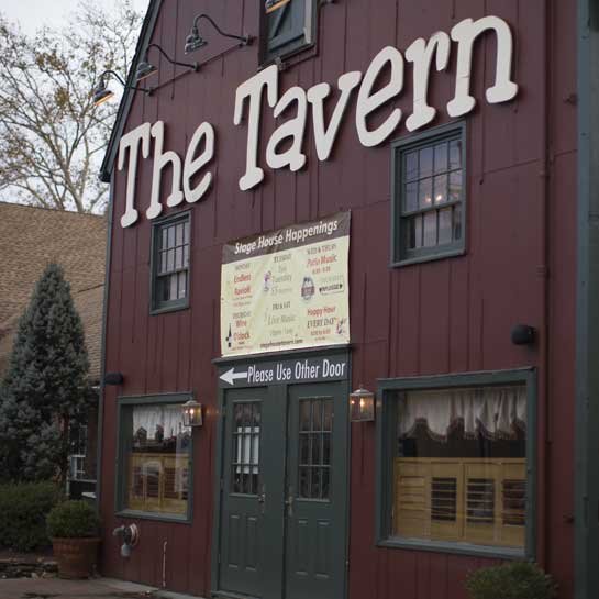 outside of the Stage House Tavern in Scotch Plains, NJ